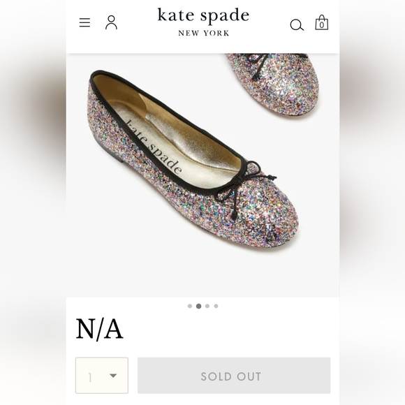 Kate Spade Honey glitter ballet flats rainbow - Picture 11 of 12